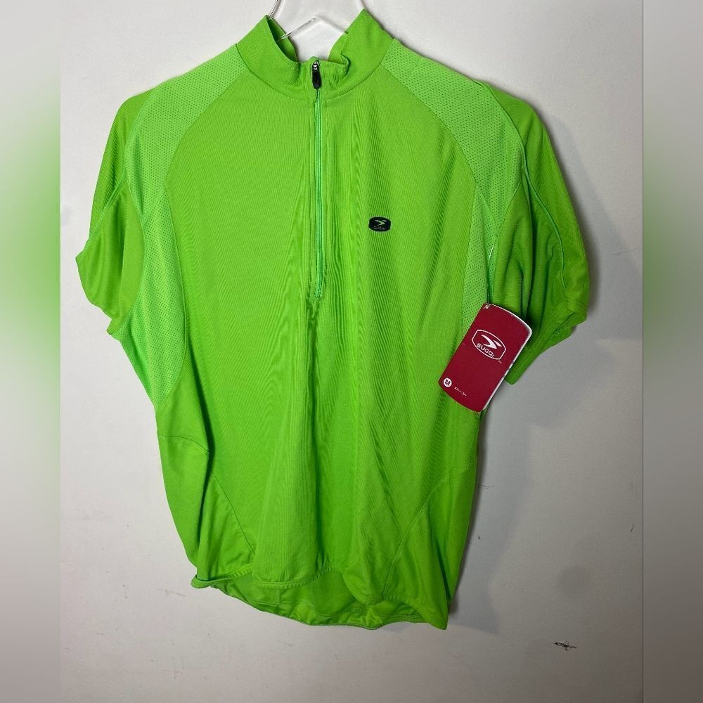 Sugoi Lotus Cycling Jersey Neon 3 Pocket 1/4 Zip NWT Short Sleeve Branded Medium